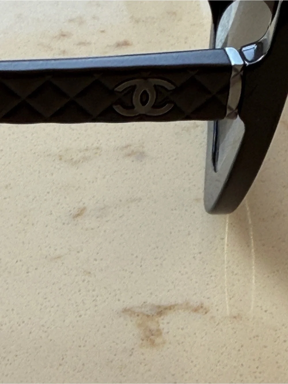 CHANEL Black Chanel Quilted 5329 Polarized Sunglasses